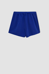 DEFACTO KADIN T5639AZTRK WOVEN SWIMMING SHORT - Parlak Mavi