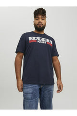 JACK&JONES PLUS JJECORP LOGO TEE SS O-NECK NOOS PLS 12158505 - Koyu Lacivert