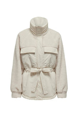 only onlarianna padded mix teddy jacket otw 15266872 - Açık Gri