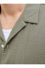 JACK&JONES JJETYSON RESORT SHIRT SS LN PLS 12289545 - Haki Yeşil