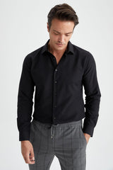 Defacto Erkek Long Sleeve Shirt R4340Az - Siyah