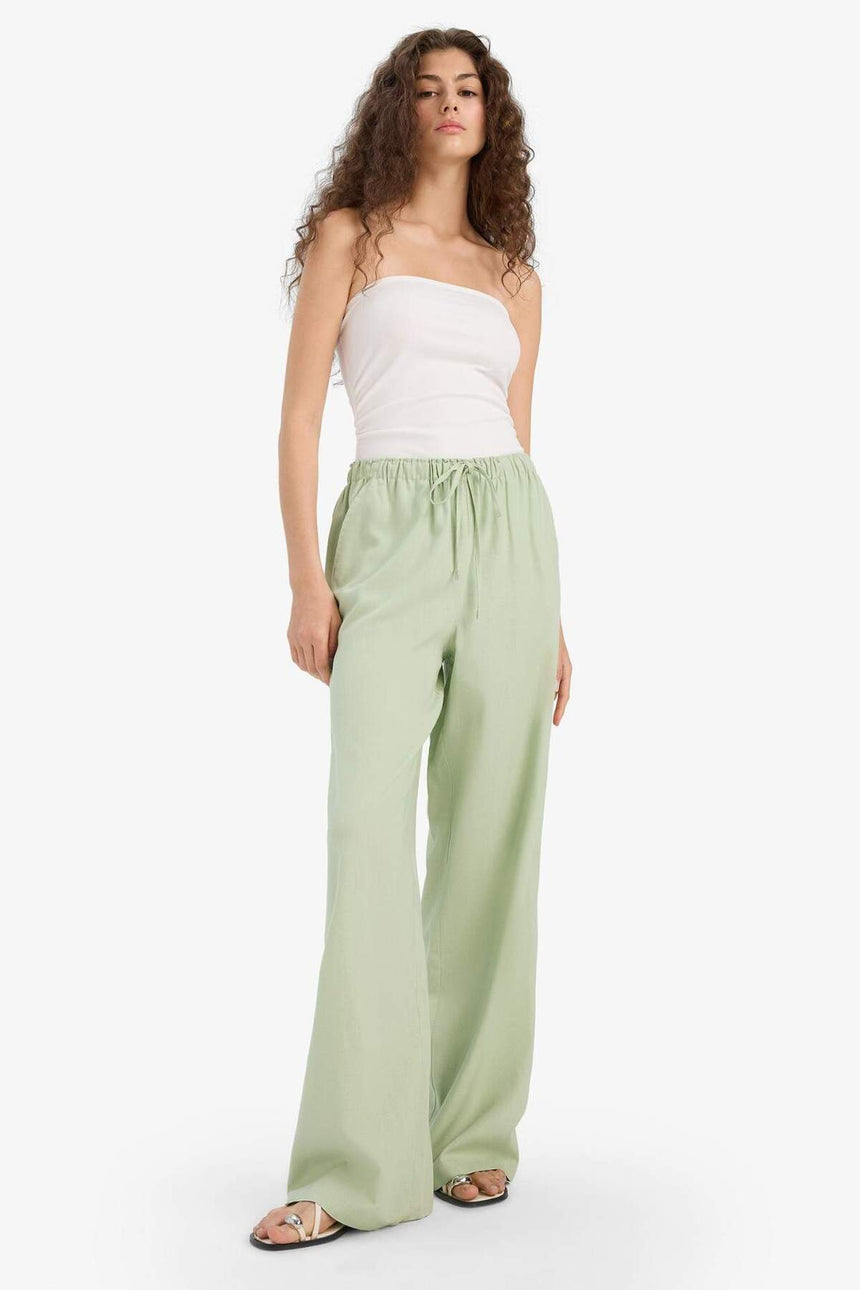 Defacto Kadın Trousers E1981AX - Yeşil