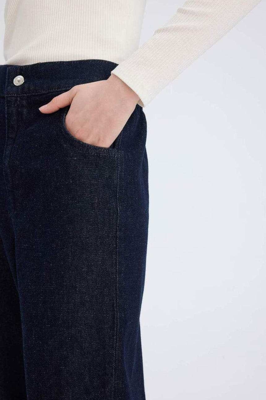 DeFacto E3873AX Kadın Jean Pantolon - Mavi / Siyah
