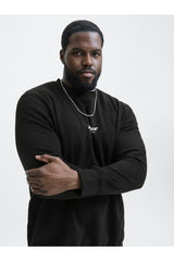 JACK&JONES PLUS JJESOHO SWEAT CREW NECK NOOS PLS 12284682 - Siyah