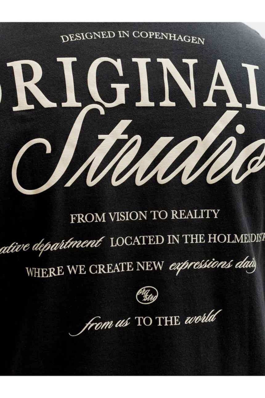 JACK&JONES JORNORREBRO TYPO TEE SS CN SN PLS 12288197 - Siyah