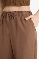 Defacto Kadın Trousers E1981AX - Kahverengi
