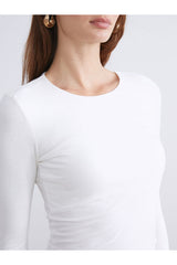 LC Waikiki Kadın Uzun Kollu T-Shirt W5GB03P8 - Ekru