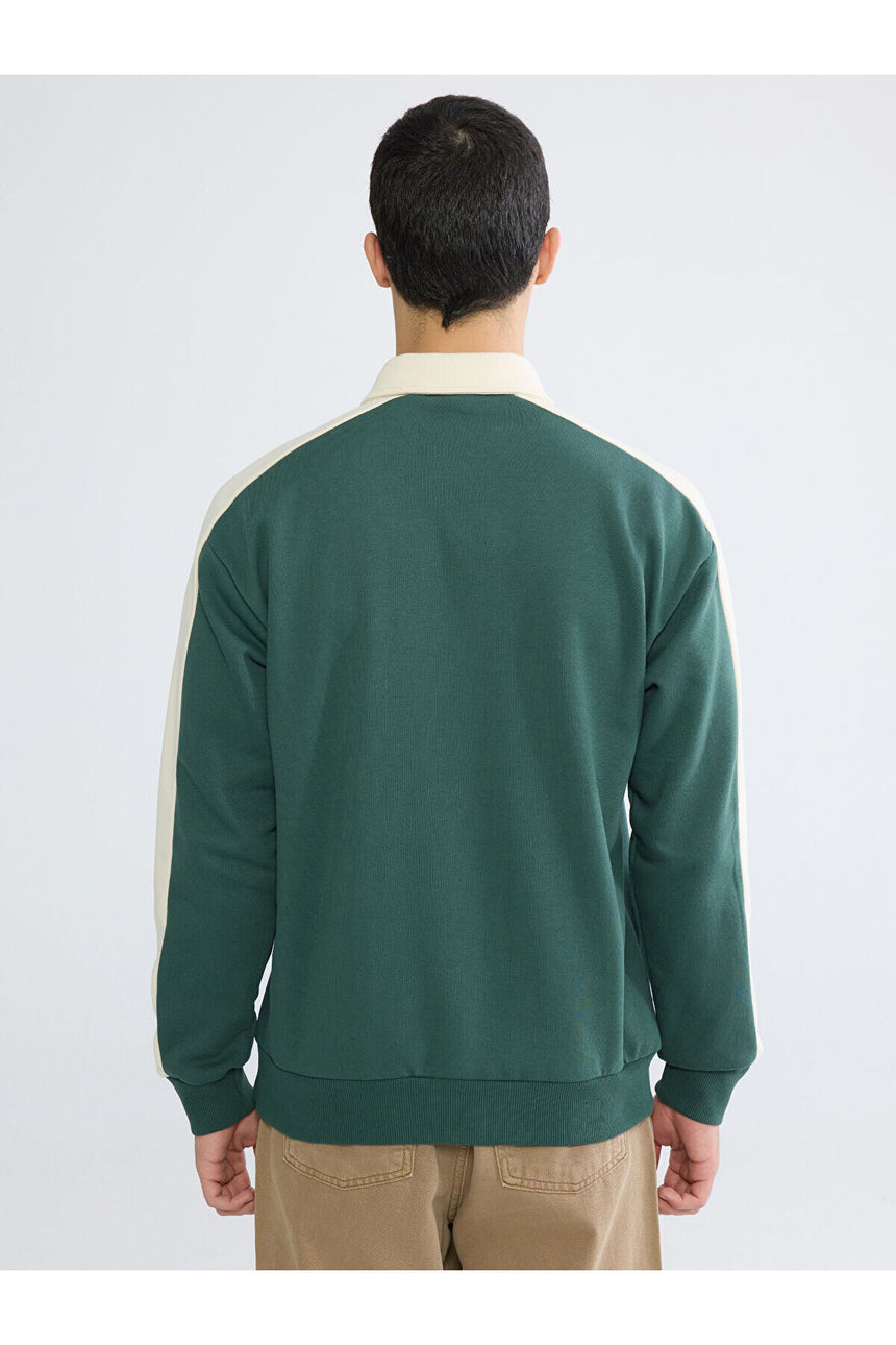 LC Waikiki Erkek Sweatshirt W5NV03B8 - Koyu Yeşil
