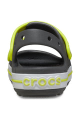 Crocs Crocband Cruiser Sandal 209423 Çocuk Sandalet - Koyu Gri Yeşil Sarı