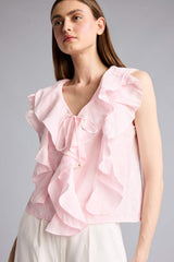 Defacto Kadın Sleeveless Blouse H3834AX - Açık Pembe