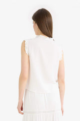 Defacto Kadın Long Sleeve Blouse F0093Ax - Kırık Beyaz