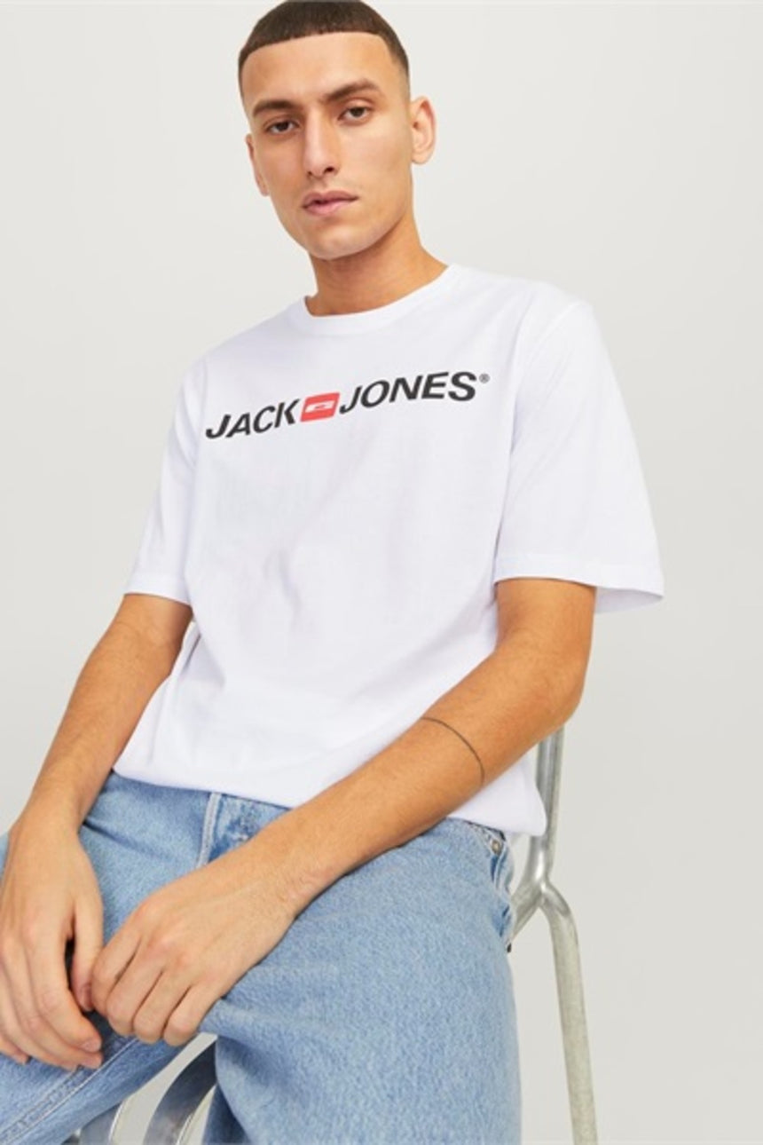 JACK & JONES 12137126 ERKEK TSHIRT - Beyaz
