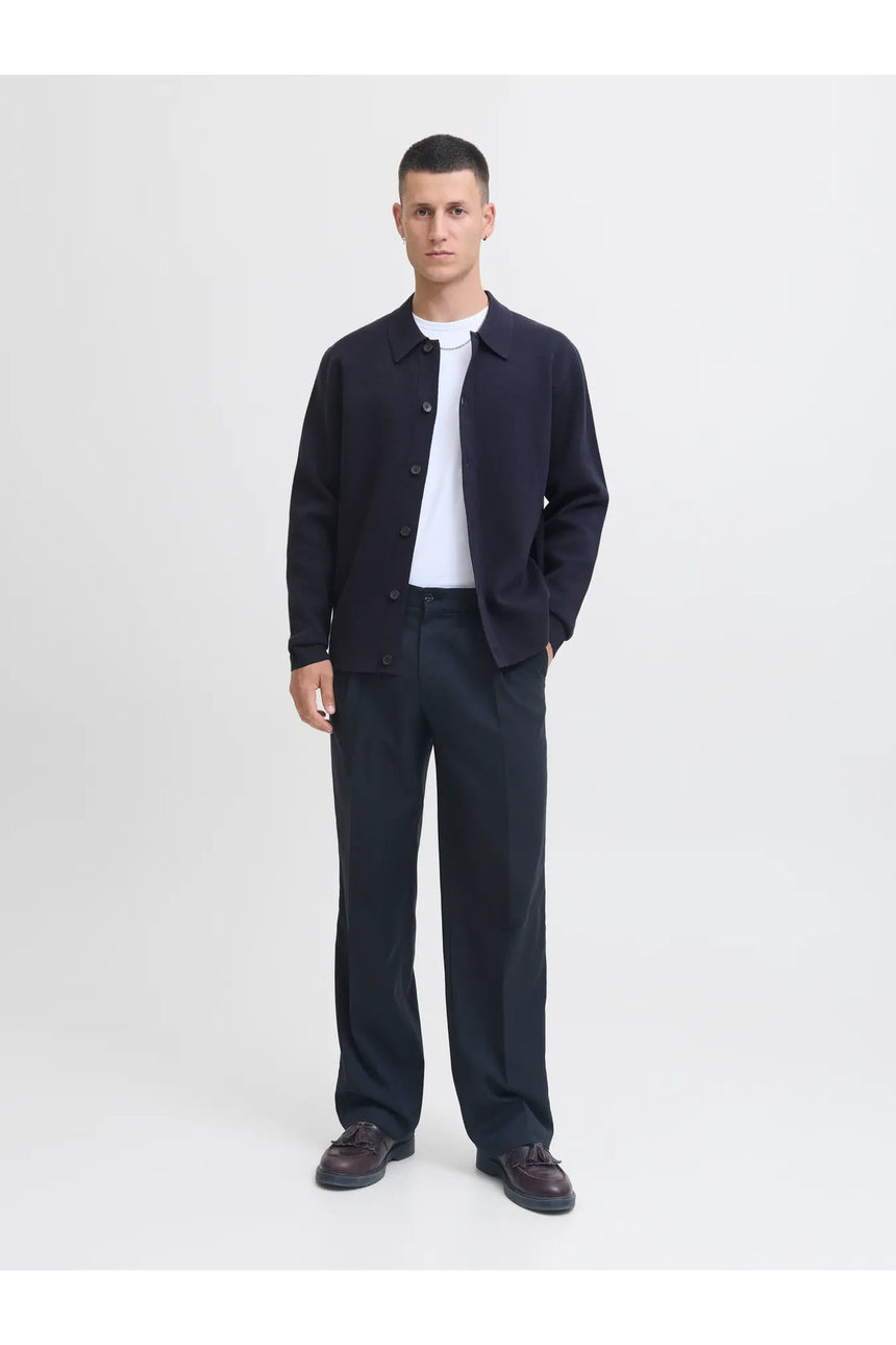 JACK&JONES JJELEGACY BLOCKING SWEAT HOOD NOOS 12271403 - Koyu Mavi