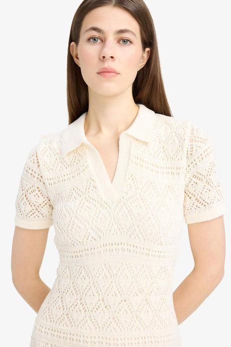 Defacto Kadın Dress E8859Ax - Ekru