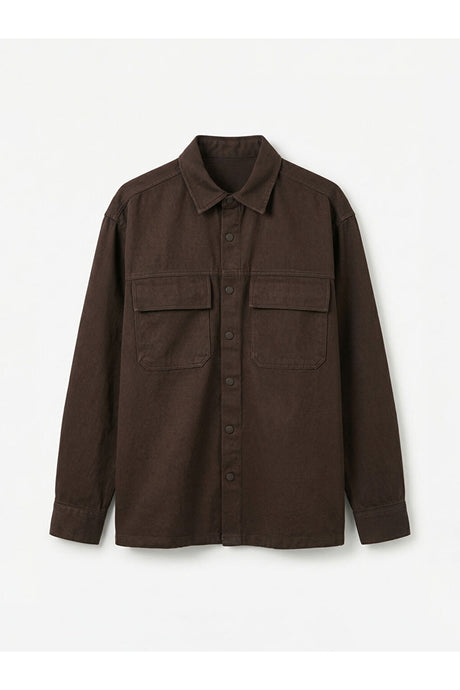 LCW ERKEK S6JI37H8 CKT,X-EGESHIRT-UP - Kahverengi