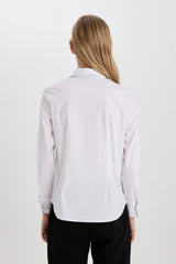 Defacto Kadın Long Sleeve Shirt Y4651AZ - Beyaz
