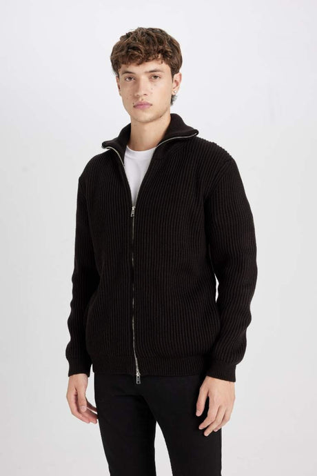 Defacto Erkek Cardigan C9014Ax - Kahverengi