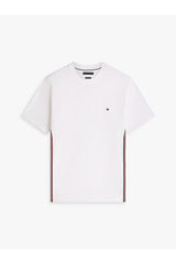 Tommy Hilfiger Erkek GLOBAL STRIPE TEE MW0MW42393YBR - Beyaz