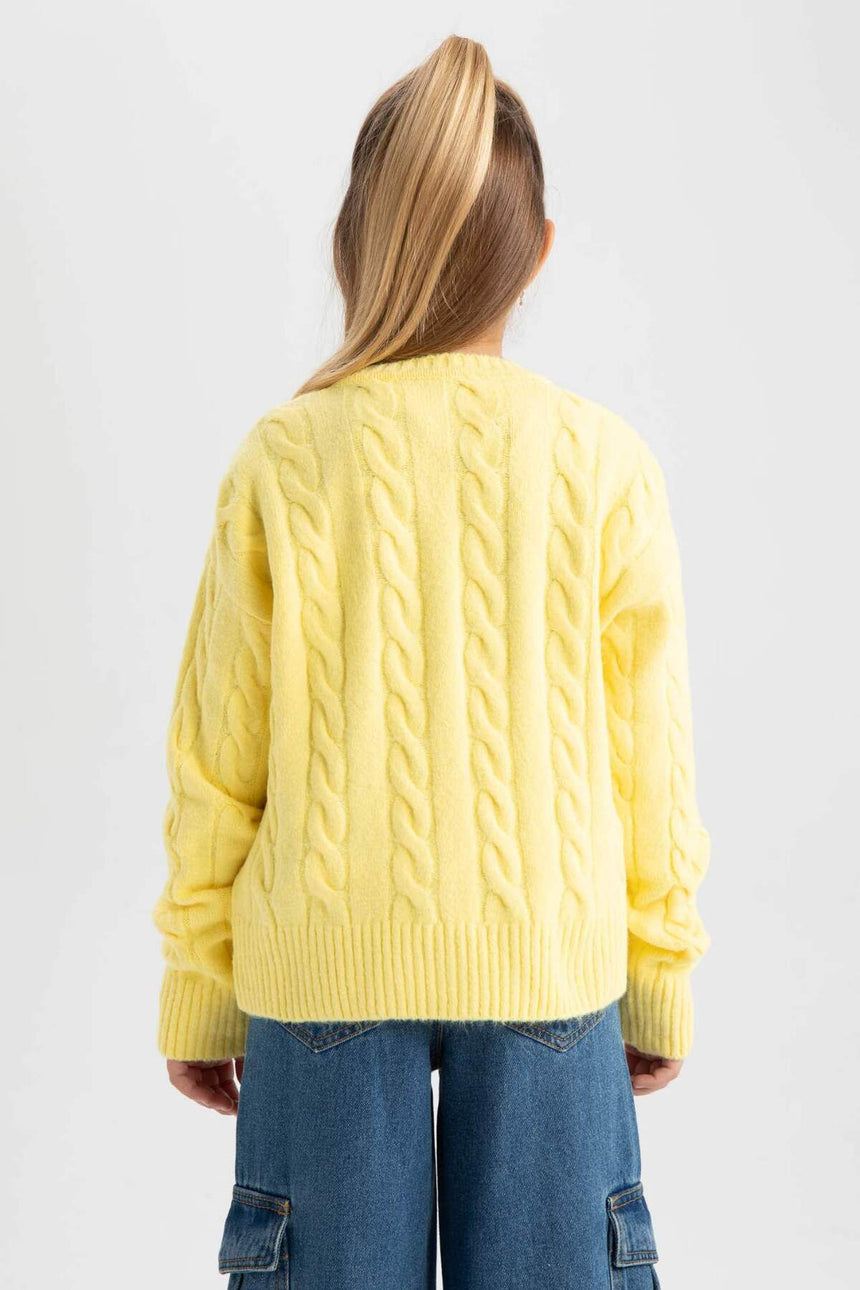 Defacto Çocuk Pullover B1556A8 - Açık Sarı