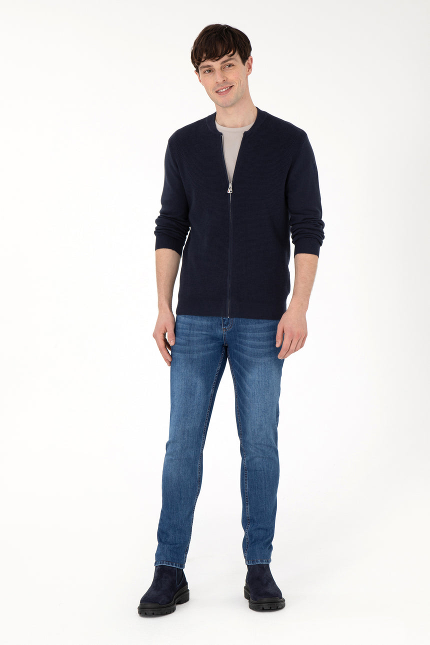 US POLO ASSN ERKEK TRİKO HIRKA 1920441 - Siyah