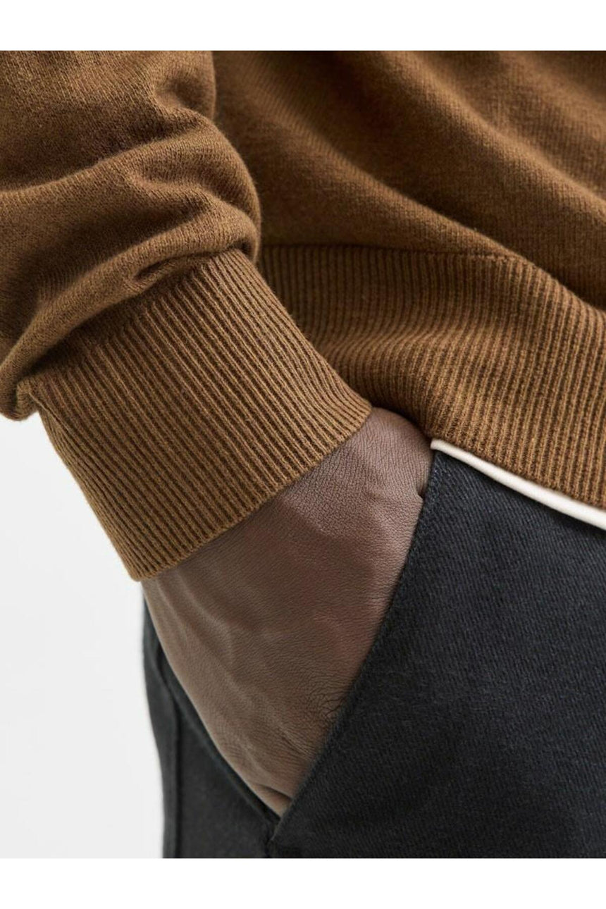JACK&JONES PULLOVER 12268210 - Kahverengi/ Turuncu