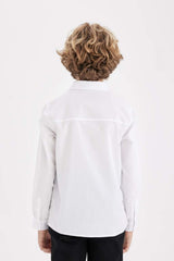Defacto Çocuk Long Sleeve Shirt T8853A6 - Beyaz