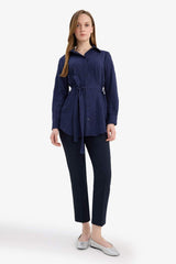 Defacto KADIN Woven Top G8505AX - Koyu Lacivert