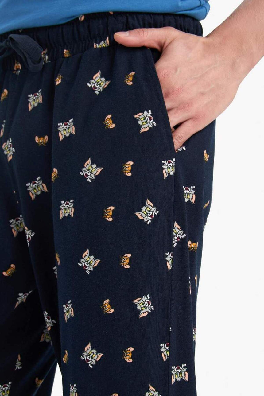 Defacto Erkek Homewear B8658Ax - Mavi