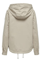 Only 15218613 ONLSKYLAR HOOD SPRING JACKET - Beyaz
