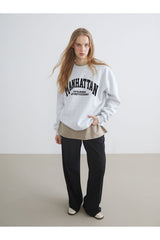 LC Waikiki Kadın Sweatshirt W5KP59E8 - Açık Gri