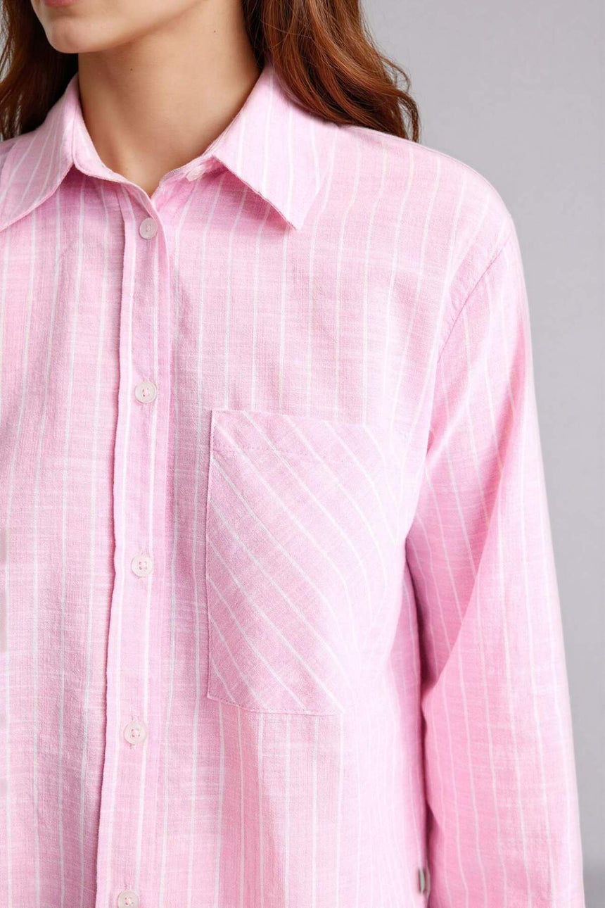 Defacto Kadın Long Sleeve Tunic F6314AX - Açık Pembe