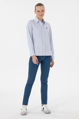 US POLO ASSN BAYAN DOKUMA GÖMLEK 2086493 - AÇIK MAVİ
