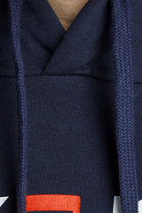 Jack & Jones Corp Old Logo Erkek Kapüşonlu Sweatshirt 12137054 - Koyu Lacivert