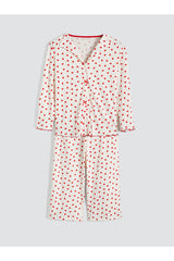 LC Waikiki Kadın Hamile Gömlek Yaka Pijama Takımı S69198H8 - Ekru