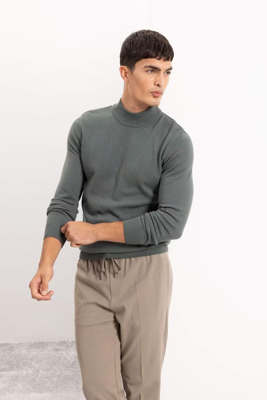 Defacto Erkek Pullover R1127Az - Koyu Haki