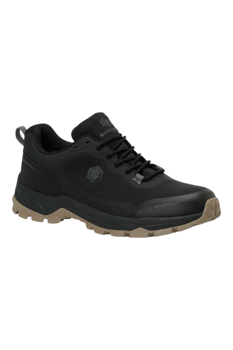 Sporline Lumberjack Cantone siyah erkek outdoor ayakkabı, dayanıklı tekstil ve PU dış yüzey, termo tabanlı tasarım.