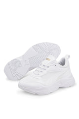 Puma Cassia Ayakkabı 384647 - White-White-Team Gold