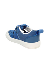 Sporline Vicco mavi tekstil unisex çocuk spor ayakkabı, cırt cırtlı tasarım ve beyaz tabanlı günlük model