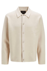 JACK&JONES JJELEGACY BLOCKING SWEAT HOOD NOOS 12271403 - Açık Krem