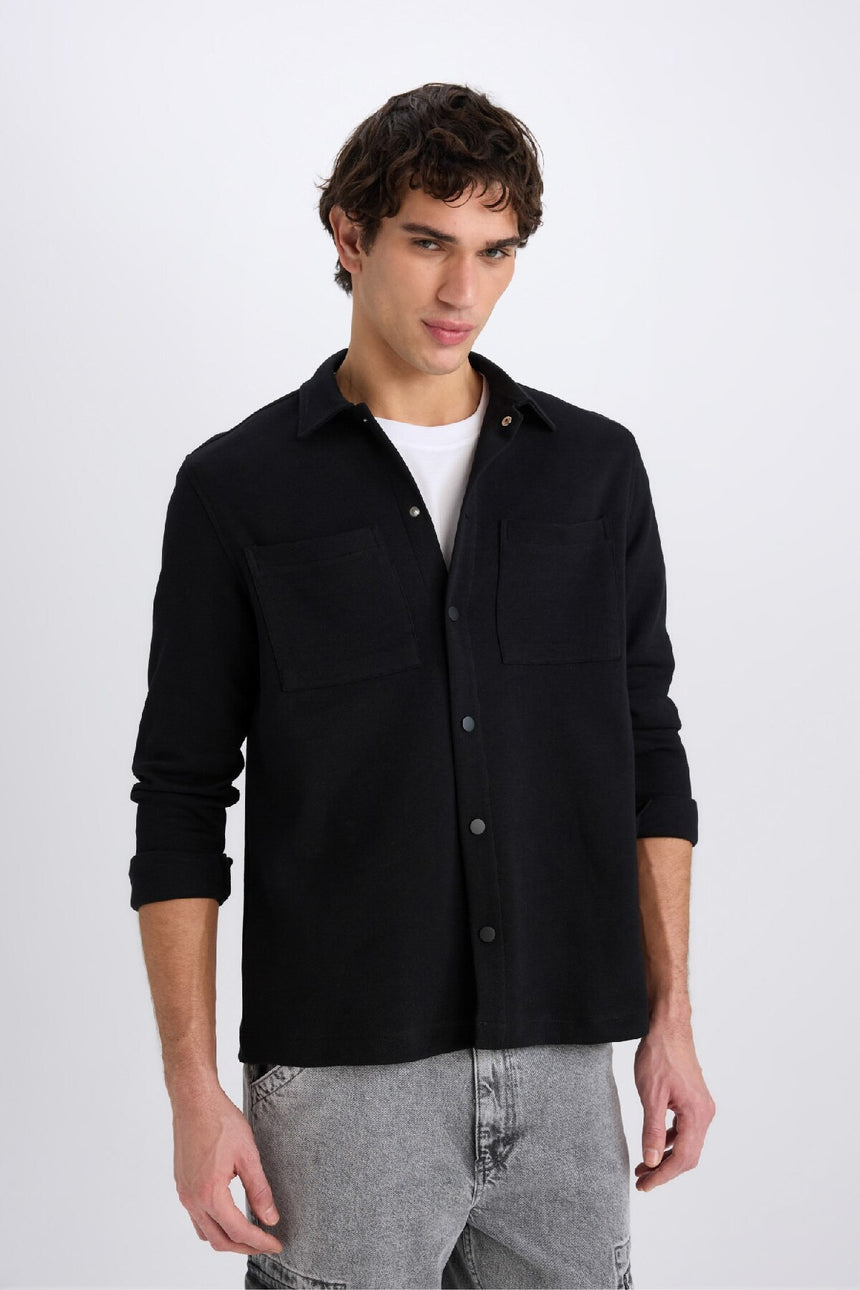 Defacto Erkek Overshirt D8876Ax - Siyah