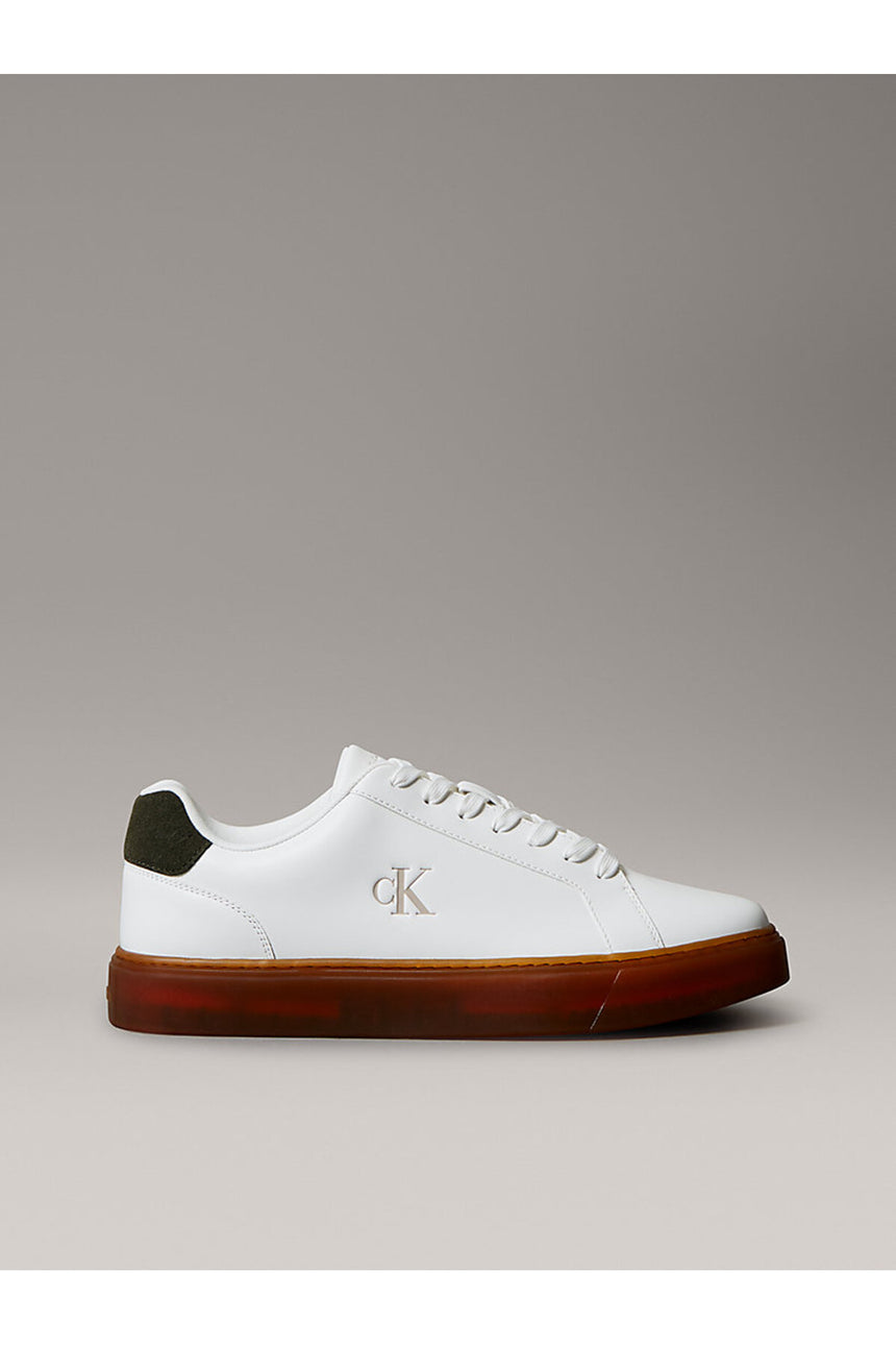Calvin Klein Erkek CLASSIC CUPSOLE LACEUP LTH YM0YM01435 - Beyaz