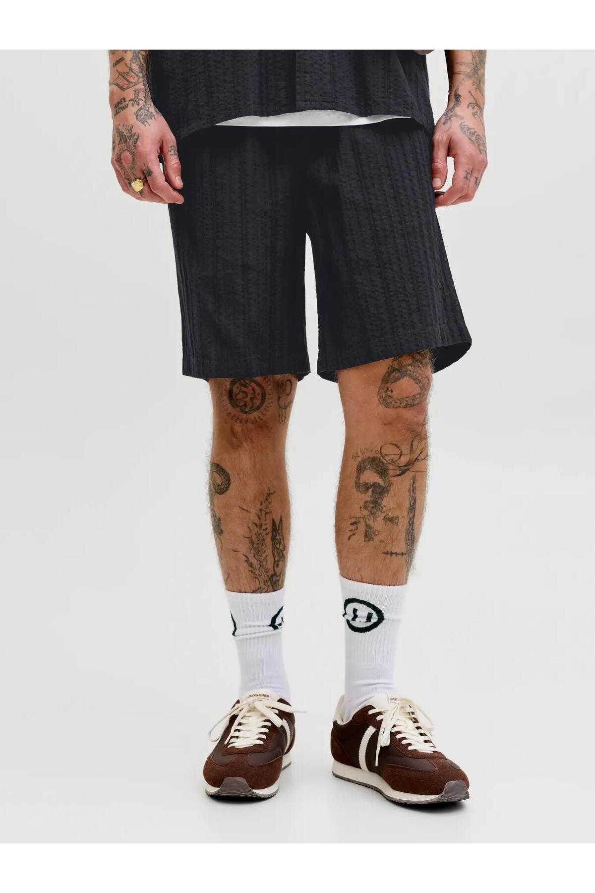 JACK&JONES JPSTJAIDEN TYSON JOGGER SHORT 12289531 - Siyah