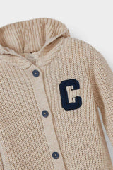 Defacto Çocuk Cardigan C8863A5 - Açık Gri/ Bej