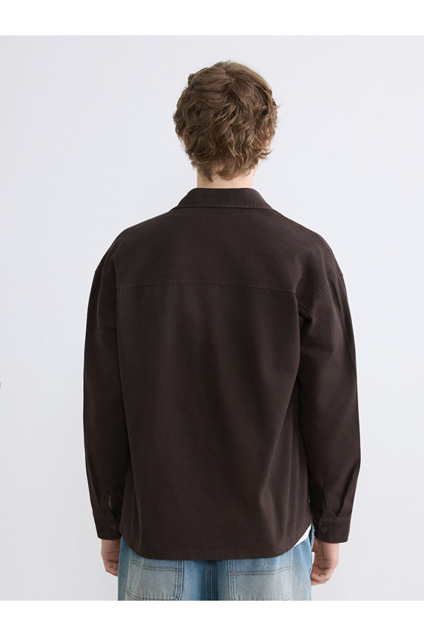 LCW ERKEK S6JI37H8 CKT,X-EGESHIRT-UP - Kahverengi