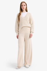 Defacto Kadın Trousers V0088Az - Ekru