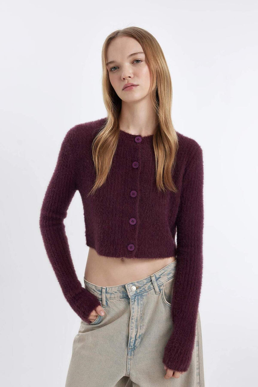 Defacto Kadın Cardigan Z9318Az - Bordo