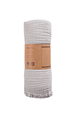 LCW HOME S60040R8 BAT,MUSLINDUZ-THROW - Gri