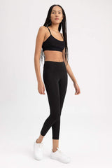 Defacto Kadın Leggings Z0817AZ - Siyah