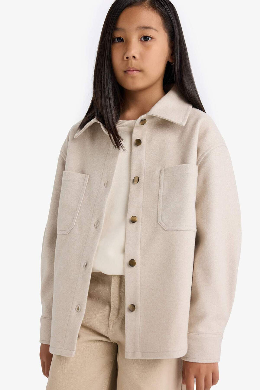 Defacto Çocuk Long Sleeve Shirt F2271A8 - Ekru