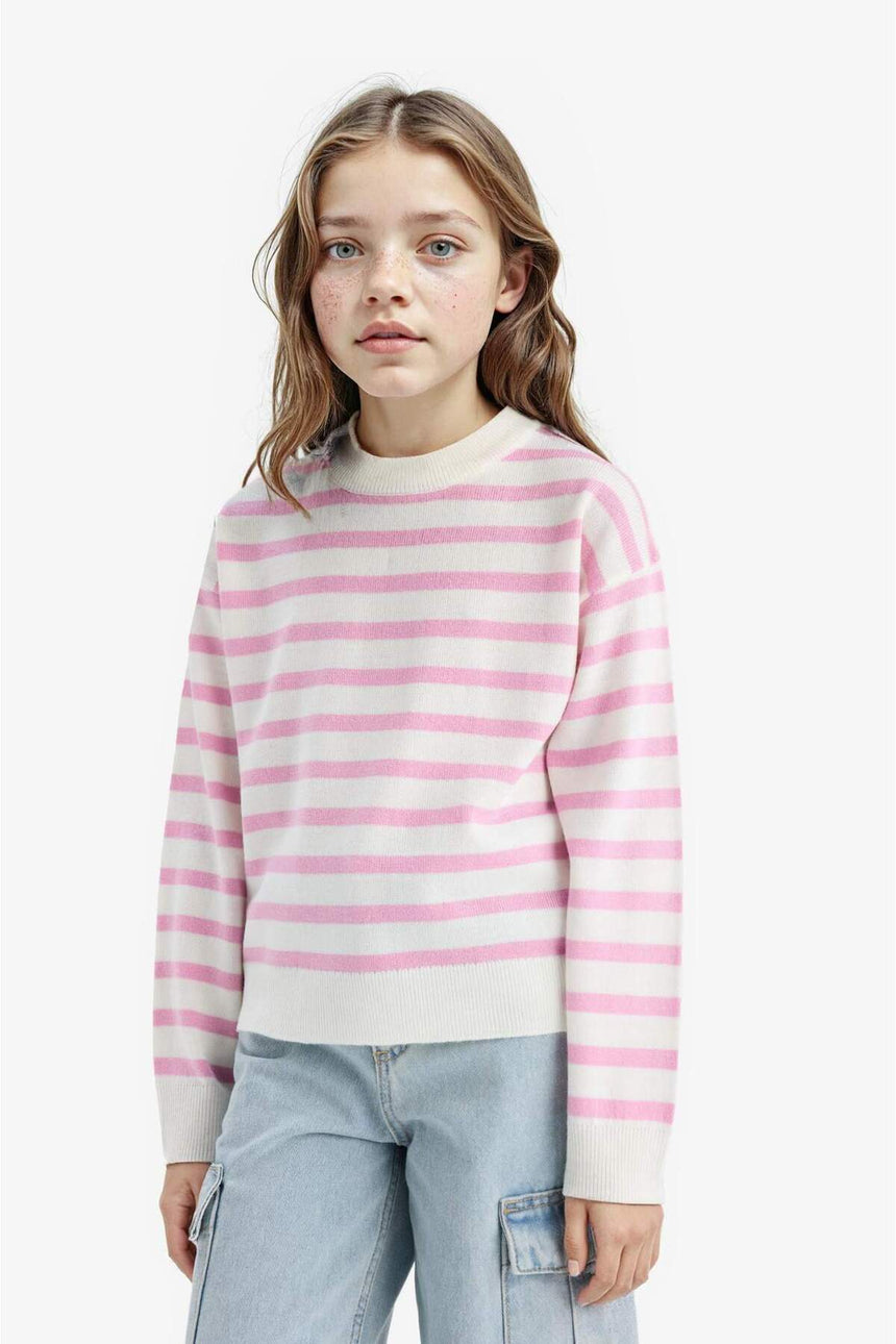 Defacto Çocuk Pullover C6903A8 - Pembe
